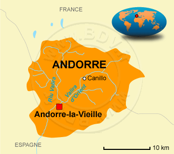 Carte de l' Andorre