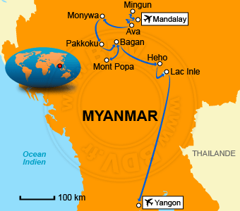 Carte circuit Croisiere-sur-l-irrawaddy
