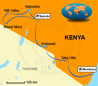 Carte circuit Mombasa