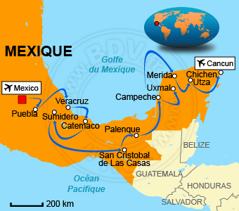 Carte circuit Mexico