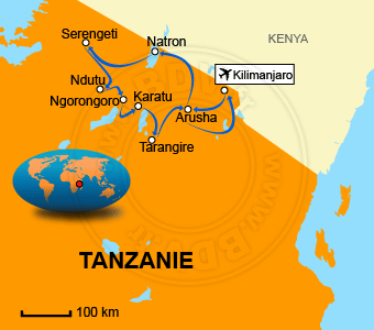 Carte circuit Kilimandjaro