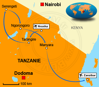 Carte circuit Zanzibar