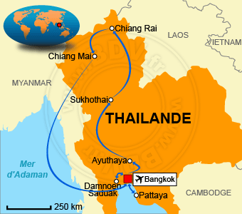 Carte circuit Chiang-mai