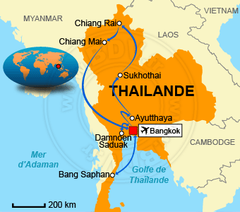 Carte circuit Chiang-rai